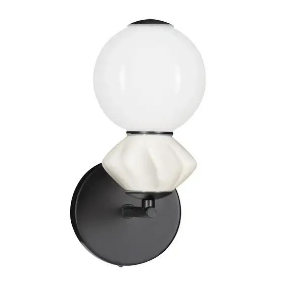 Kinkiet ścienny ceramiczny MONRETA LE45234 LED 6W 3000K na korytarz szary