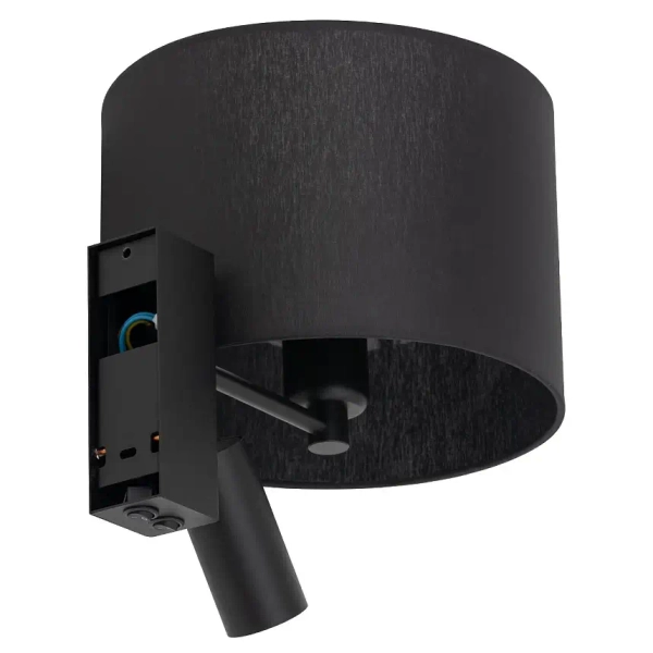 Nocny kinkiet ścienny LUSSO 11521 do sypialni czarny