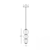 Pionowa wisząca lampa 23269 LED 12W 3000K przydymione szkło czarny