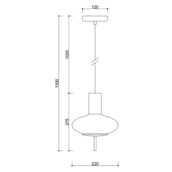 Szklana lampa wisząca Torni TOA111P0 minimalistyczna nad stół biała
