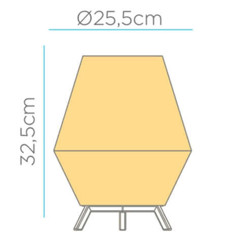 Pleciona lampa stołowa Sisine LUMSIS030XXWLNW IP54 naturalna