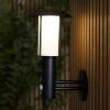Elewacyjna lampa Tarrow 106467 LED 1,7W 3000K czujnik PIR IP44 czarna