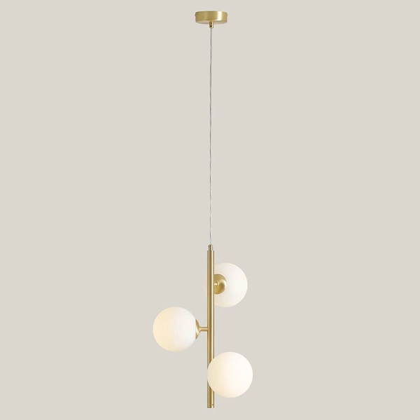 Podwieszany zwis salonowy Fin 1120E40_S Aldex kule szklane złoty