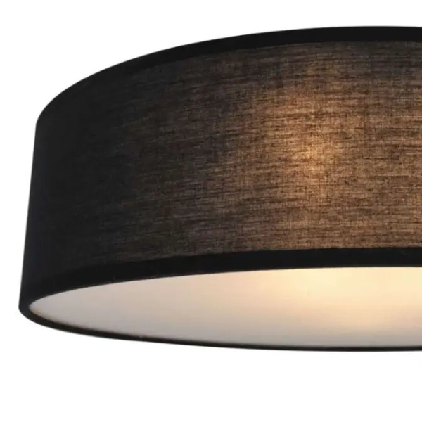 Lampa sufitowa CLARA CL12029-D30-BK okrągła klasyczna abażurowa czarna