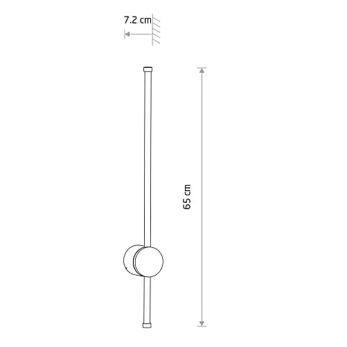 Ledowy kinkiet ORLA LED 11548 LED 12W 3000K IP54 czarny
