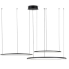 Lampa wisząca ringi czarne LED 99W 3000K pierścienie do salonu potrójna SLD/000011/3000/B/L