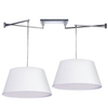 Wisząca lampa abażurowa zestaw Natalia AZ1923+2xAZ2592 nad stół chrom biała