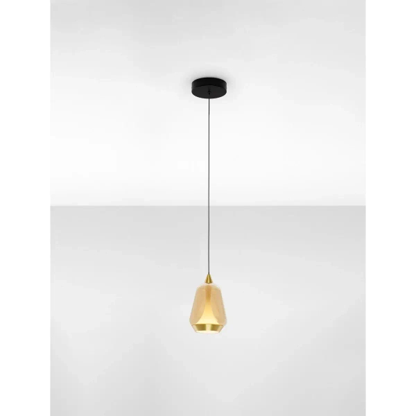 ledowa lampa wisząca RORIZNO LE45112 LED 8W 3000K czarno złota
