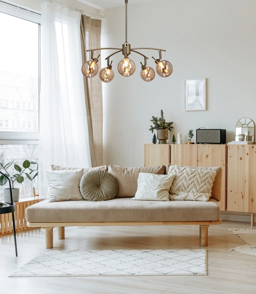 Wisząca lampa Lentini 35-16331 Candellux kule balls patyna bursztynowe