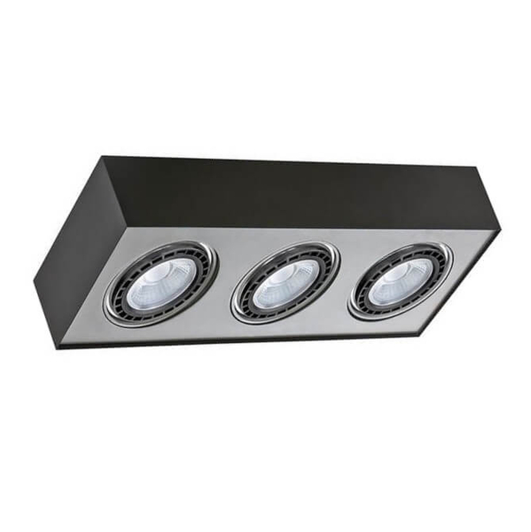 Sufitowa lampa downlight Paulo AZ0965 Azzardo oczka czarna srebrna