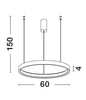 Żyrandol ring ZACAPU LE42794 Luces Exclusivas metalowy LED 42W 3000K czarny