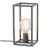 Stojąca LAMPKA nocna SIGALO MT-BR4366-T1 GR Italux stołowa LAMPA industrialna klatka loft szara
