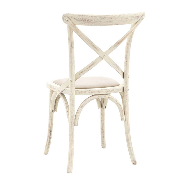 Krzesło jadalniane 2 sztuki Cafe 5055999229869 drewniane białe