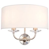 Lampa ścienna z abażurem hampton ecru nikiel Nixon OUTLET