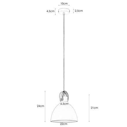 LAMPA wisząca EAGLE 106552 Markslojd metalowa OPRAWA zwis kopuła czarna