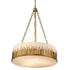 Lampa wisząca nad stół Sawgrass QN-SAWGRASS-3P-DG-O z łańcuchami złota