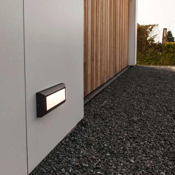 Ścienna LAMPA ogrodowa HELENA 5191601118 Lutec zewnętrzna OPRAWA metalowa LED 10W 4000K outdoor IP54 szara