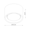 Kaszmirowa lampa sufitowa MODO SL.2446 1xGx53 metalowy downlight