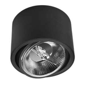 Sufitowa lampa 435 Domeno LED walec krążek metalowa do sypialni czarna