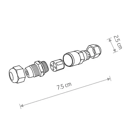 Złączka wodoodporna 450V ACCESSORIES 8845 IP68 czarna