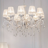 Pałacowa lampa wisząca Grace ARM247-10-G crystal biała