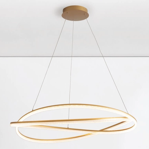 Lampa wisząca nad stół ILAVE LE44324 LED 68W 3000K spirala złota