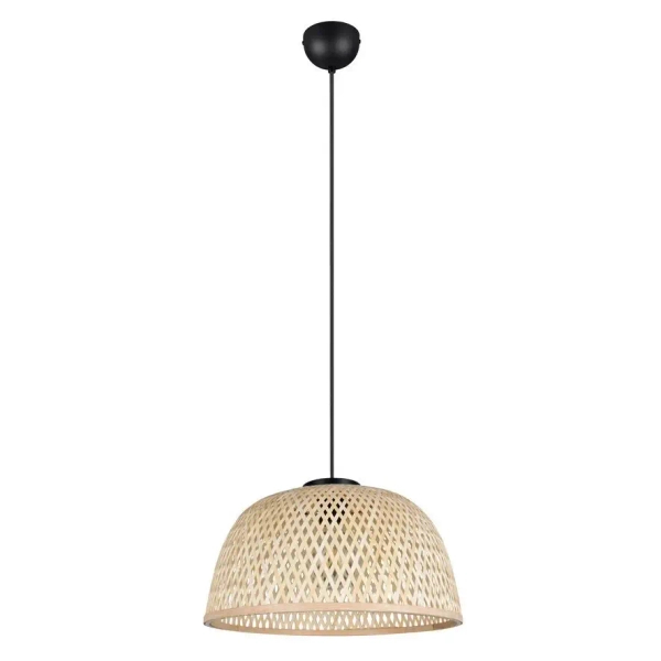 Bambusowa lampa wisząca LAURENT R36091032 nad stół czarny naturalny