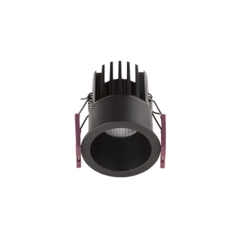 Lampa sufitowa podtynkowa TURMERO czarna LE61339 7W 3000K wpust