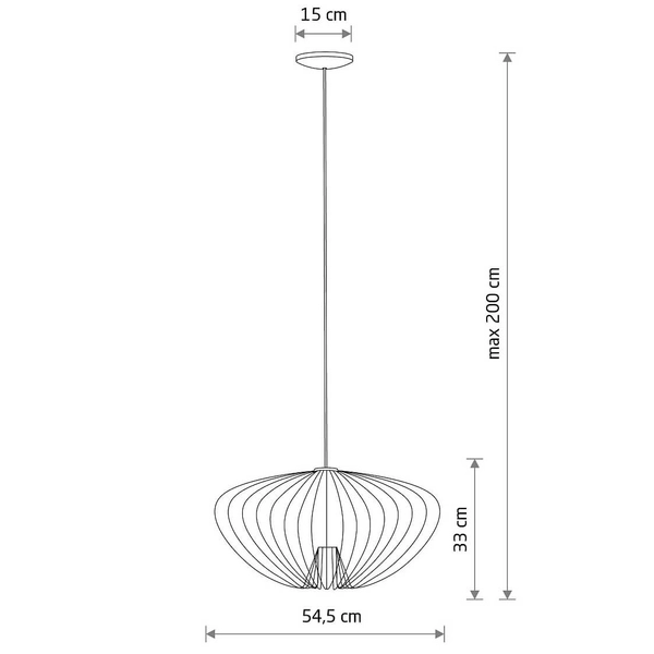 Metalowa lampa wisząca PUMPKIN 11495 druciana terakota