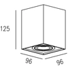 Sufitowa Lampa spot QUADRO SL 89200-WH metalowa kostka cube biała