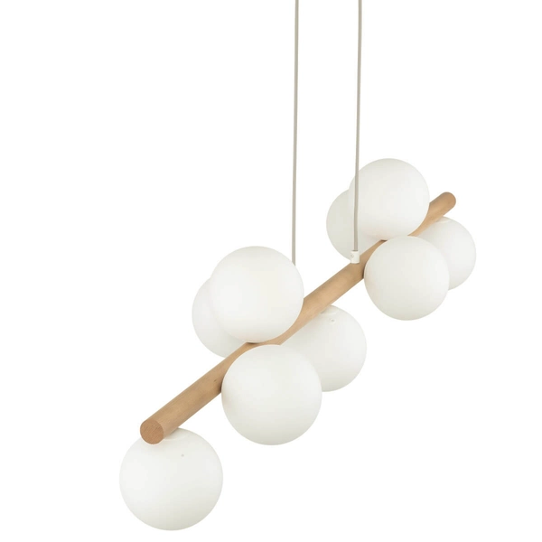 Zwisowa lampa do kuchni Estera 5906 balls kule beżowa biała