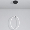 Wisząca LAMPA ring COLON LE41608 Luces Exclusivas metalowa OPRAWA pierścień ZWIS LED 21W 3000K okrągy czarny