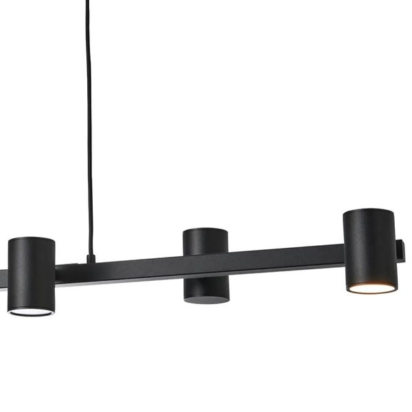 Wielopunktowa lampa wisząca Noe PL0111-BK Yaskr listwa do kuchni czarna