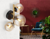 Sufitowa lampa Riha 56135-3W balls czarna bursztynowa