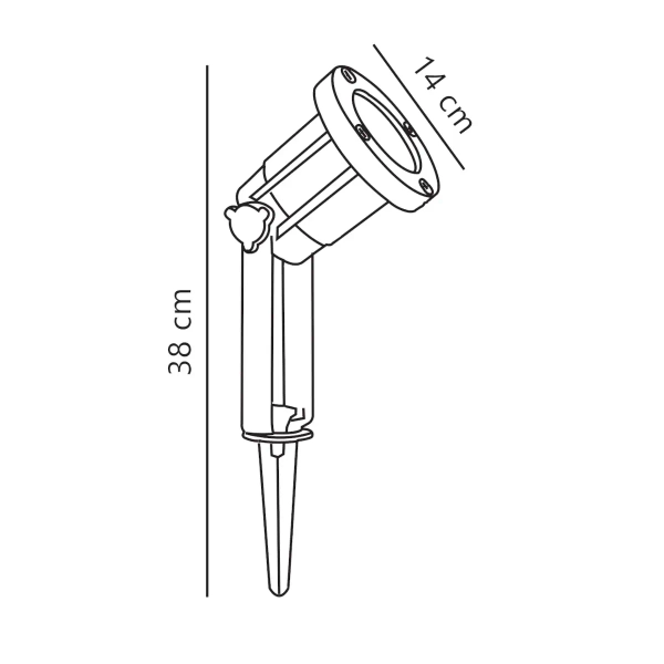 Wtykany słupek na taras SPOTLIGHT 20789903 IP54 czarny