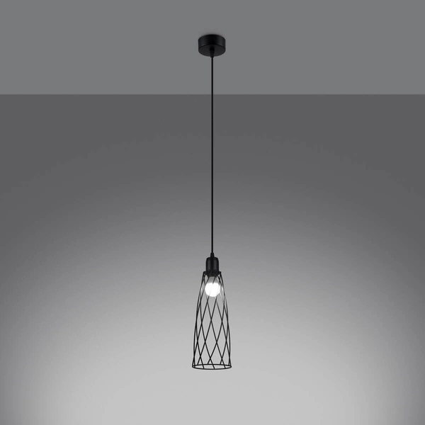 Lampa wisząca do gabinetu Suba SL.1165 druciana siatka czarna