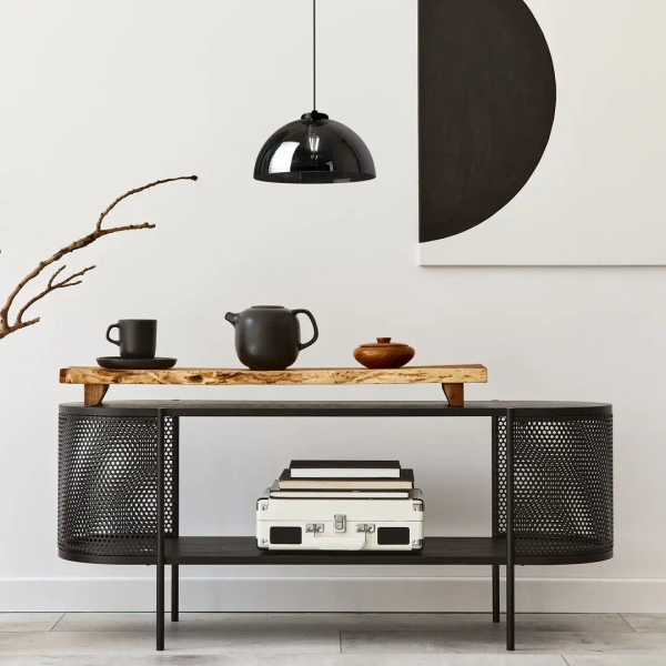 Kopułowa wisząca lampa GAMMA BLACK MLP1063 do jadalni czarny