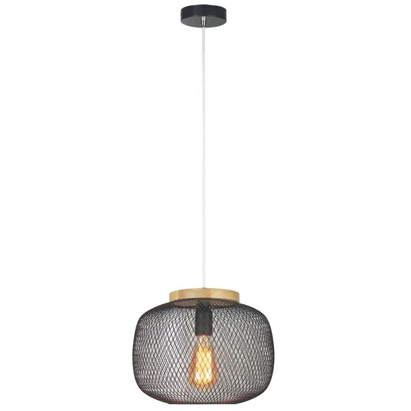Wisząca LAMPA skandynawska RUPERT 5238 Rabalux ażurowy ZWIS do jadalni okrągły metalowy loft czarny