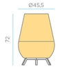 Biurkowa lampka Saona LUMSAO070XXWLNW IP65 9W 2700K naturalna