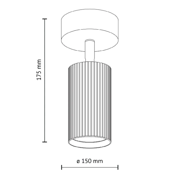 Regulowana sufitowa lampa Tune 16146 tubka żebrowana brązowy