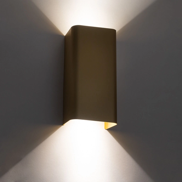 Lampa ścienna Bergen 10455 prostokątna do holu złota