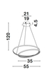LAMPA wisząca OBERA LE41713 Luces Exclusivas metalowa OPRAWA zwis LED 25W 3000K spirala czarna