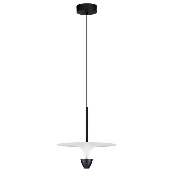 Wisząca lampa talerz UCURENA LE44640 LED 11W 3000W metalowa biała czarna