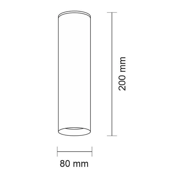 Nowoczesna LAMPA sufitowa KOBE 7071 Shilo metalowy downlight natynkowa tuba biała