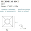 Podtynkowa oprawa sypialniana TECHNICAL SPOT H0070 Maxlight wpustowa biała