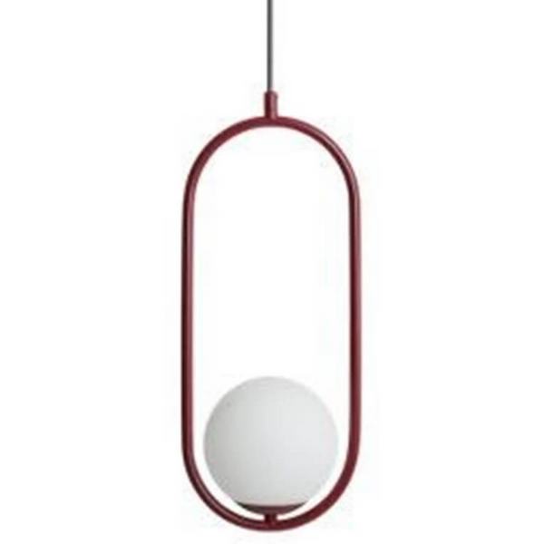Wisząca lampa Riva 1086G15 metalowa kula ball czerwona