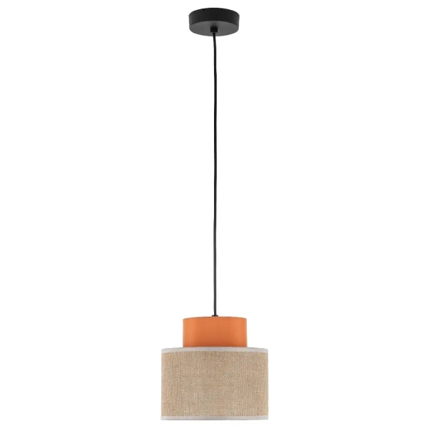 Ekologiczna lampa wisząca Duo 3255 naturalna juta pomarańczowy