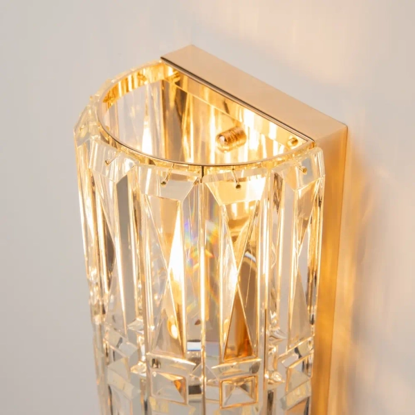 Dekoracyjny kinkiet Facet MOD094WL-01G Maytoni kryształ glamour złoty