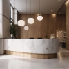 Sypialniana lampa wisząca VIBE 4759 szklana kula czarny biały