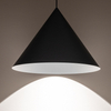 Salonowa lampa zwisowa Zenith 10873 Nowodvorski stożkowa jedwabisty grafit